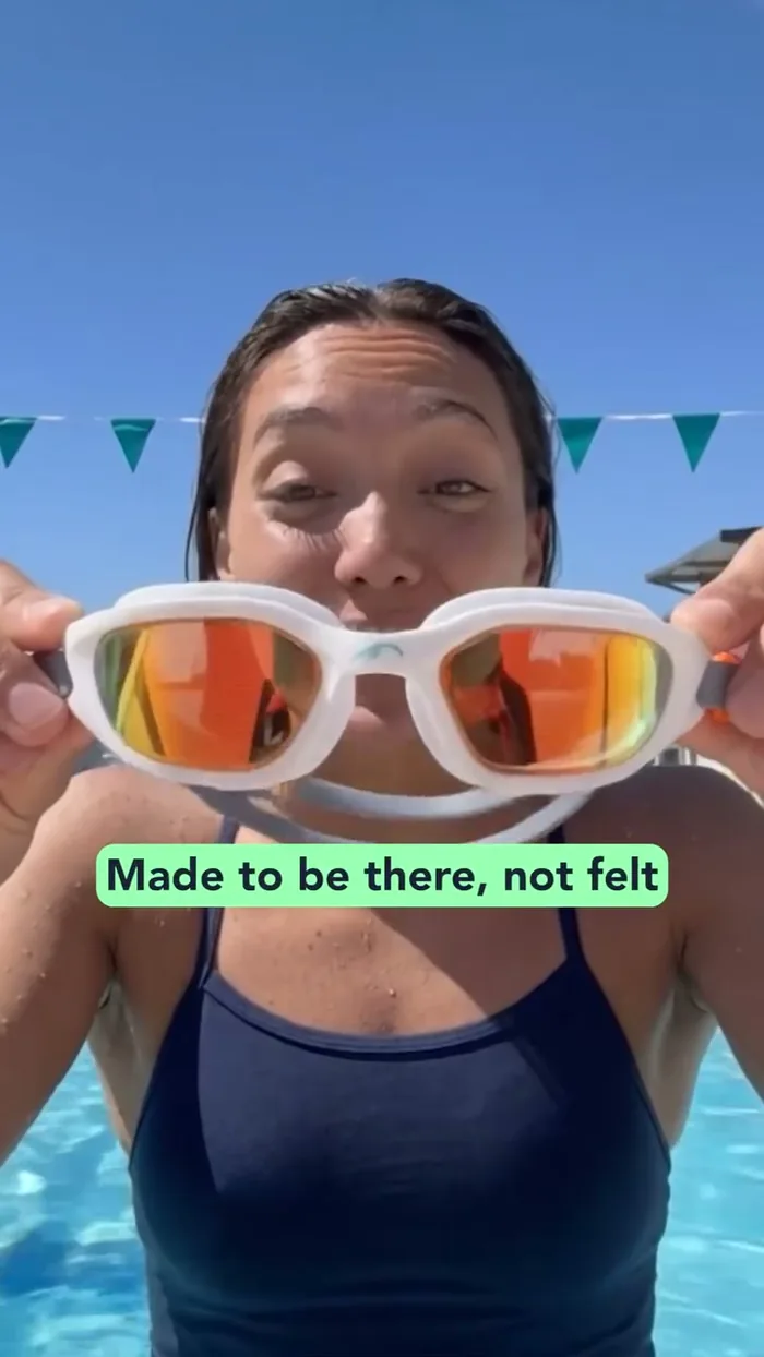 NanoClear Flex swim goggles — soft flexible seal, zero pressure on skin