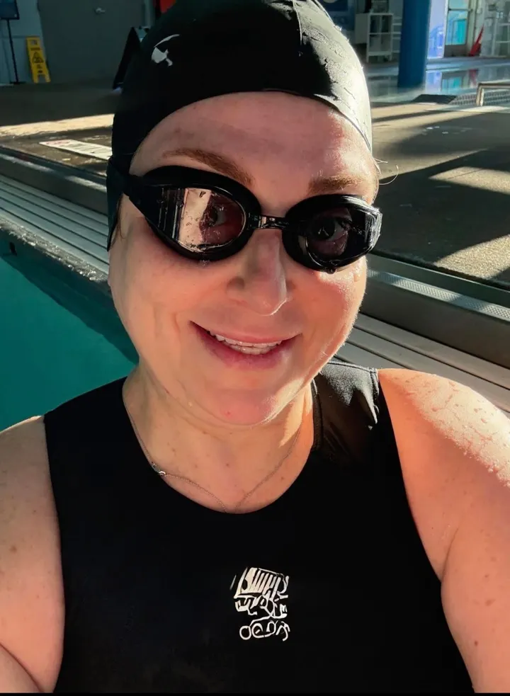 Jaclyn A., verified customer photo wearing NanoClear™ Strike goggles