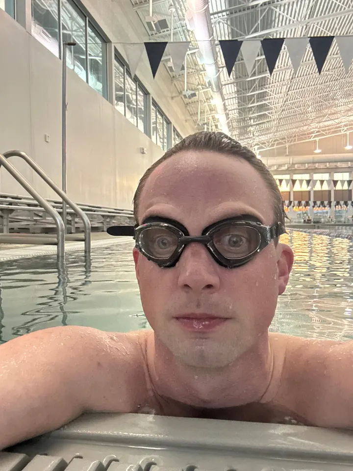 John T., verified customer photo wearing NanoClear™ Strike goggles