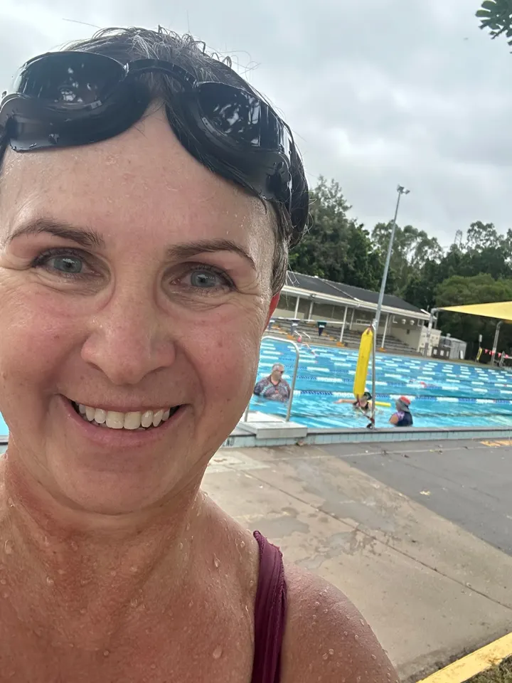 Rebecca D., verified customer photo wearing NanoClear™ Strike goggles