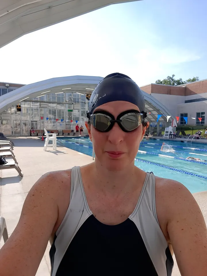 Stephanie C., verified customer photo wearing NanoClear™ Recon goggles
