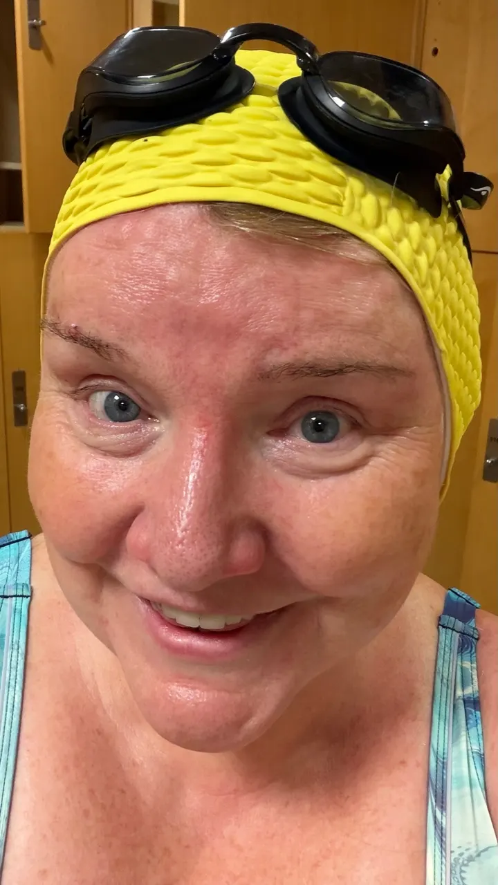 Michelle L., verified customer photo wearing NanoClear™ Strike goggles